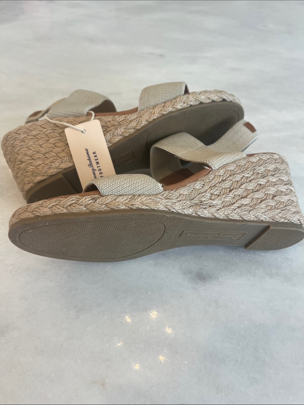 NWT Tommy Bahama André Assous Allison Stretch-Linen Wedges Size 8 - Picture 11 of 12